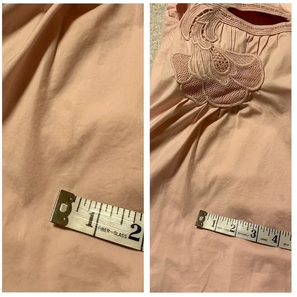 Self Portrait Pink Cutout Mini Lace Applique Trim Collared Mini Dress Mod - Picture 13 of 16